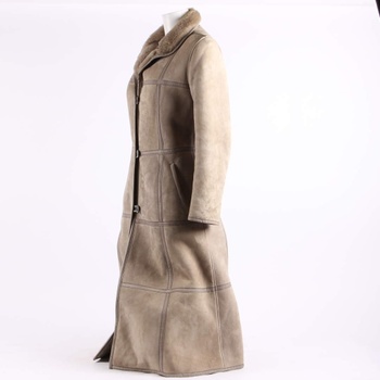 Dámský dlouhý kabát šedé barvy