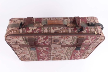 Cestovní kufr vzorovaný na zip a přezky