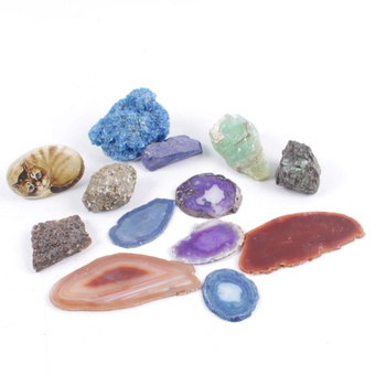 Sbírka kamenů a minerálů mix druhů 13 ks