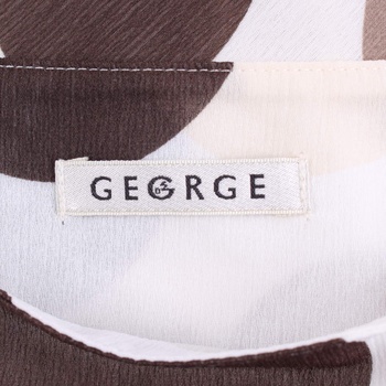 Dámská sukně George bílá s hnědými puntíky