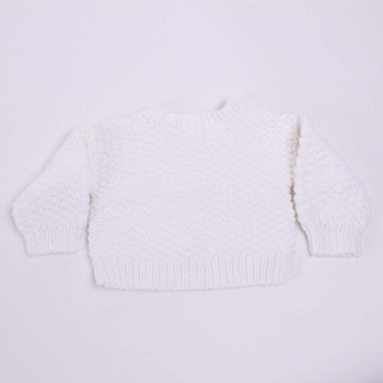 Dětský pletený svetřík bílé barvy