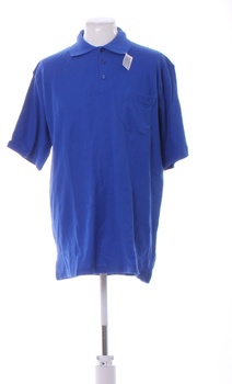 Pánské tričko s límečkem modré