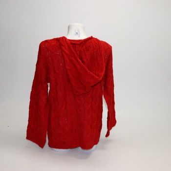 Dámský červený bavlněný svetr