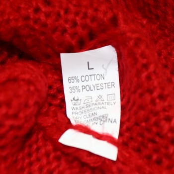 Dámský červený bavlněný svetr