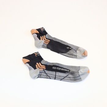 Běžecké ponožky černošedooranžové
