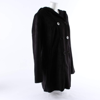 Dámský kabát černý s kapucí