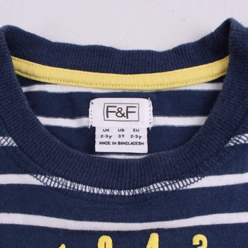 Dětské tričko F&F modré s pružky