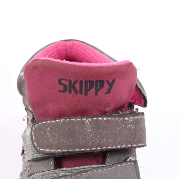 Dětské boty Skippy šedo-růžové barvy