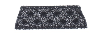 Dámský elegantní šátek černý krajkový 