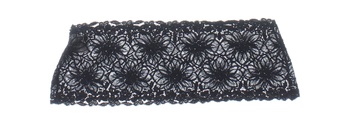 Dámský elegantní šátek černý krajkový 