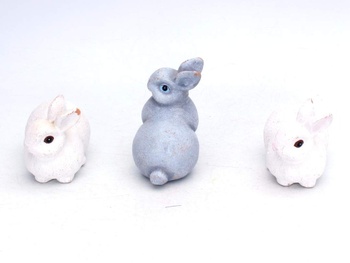Keramické figurky králíků 3 ks