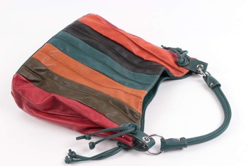 Dámská kabelka s barevnými pruhy