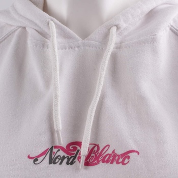 Dámská mikina Nord Blanc bílá s kapucí