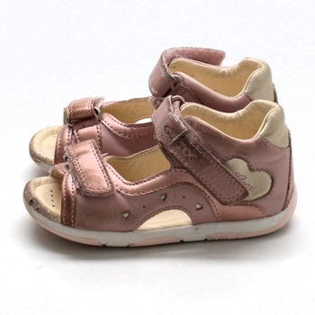 Dívčí sandálky Geox kožené růžové