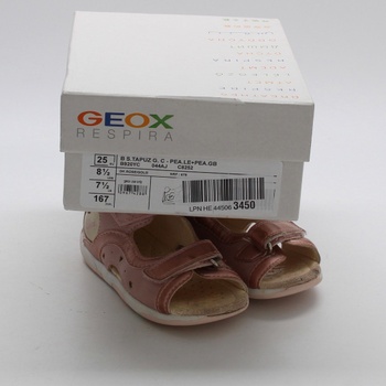 Dívčí sandálky Geox kožené růžové