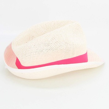 Dámský klobouček s růžovou stuhou