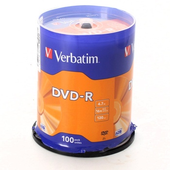 Balení 100 ks DVD-R Verbatim 
