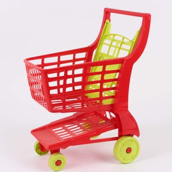 Dětský nákupní vozík červené barvy