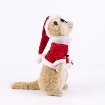 Plyšová surikata PMS v oblečku Santa Clause