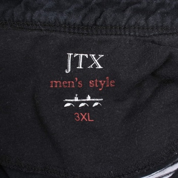 Pánské tričko JTX pruhované černo bílé