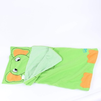 Dětský spací vak zelený se slonem