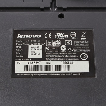 Klávesnice Lenovo SK-8825 černá