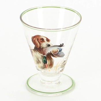 Panákové skleničky s motivem loveckého psa