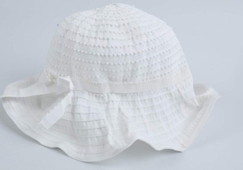 Dámský bílý klobouk s mašličkou 