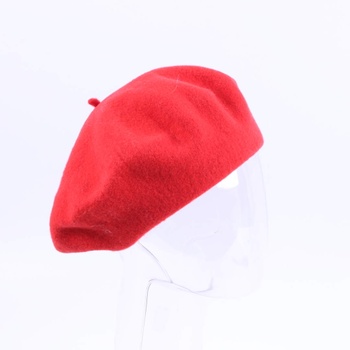 Dámský vlněný baret červený