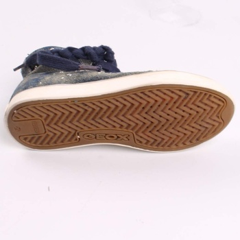 Dětské kotníkové boty Geox džínové s kamínky