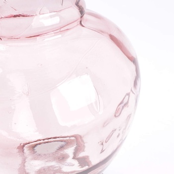 Váza z čirého skla s růžovým nádechem
