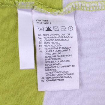 Dětské tričko H&M s bílo-zelenými pruhy