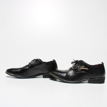 Pánská společenská obuv lesklá černá 44,5