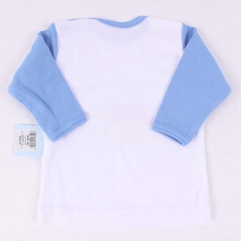 Dětské triko Amaro bílé s modrými rukávy