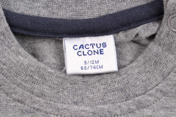 Dětské tričko Cactus Clone šedé s opičkou