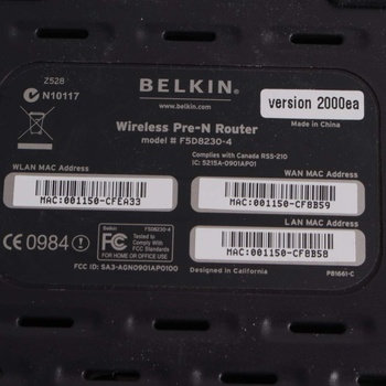 WiFi router Belkin F5D8230-4