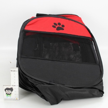 Skládací taška pro psa černo - červená