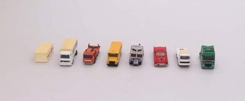 Modely aut - 7 kusů různé druhy