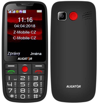 Mobil pro seniory Aligator A890 černý