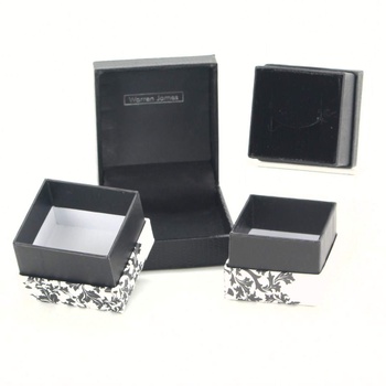 Dárkové krabičky černé a bílé barvy - 4 kusy