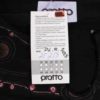 Dámské tričko Pratto černé se vzorem 