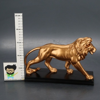 Soška lva Ulable zlatá 27 cm