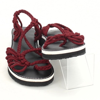 Dámské sandále - červené šňůrky