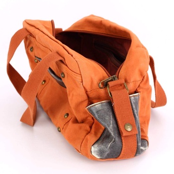 Dámská kabelka odstín oranžové textilní