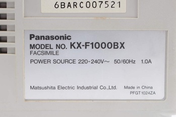 Fax Panasonic KX-F1000BX 