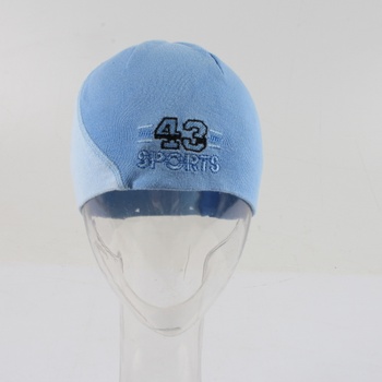 Dětská čepice modrá s nápisem 43 Sports