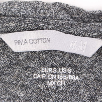 Dámské tričko H&M Pima Cotton šedé 