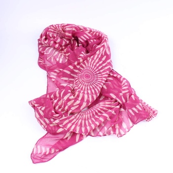 Dámský šátek bordó s bílou aplikací