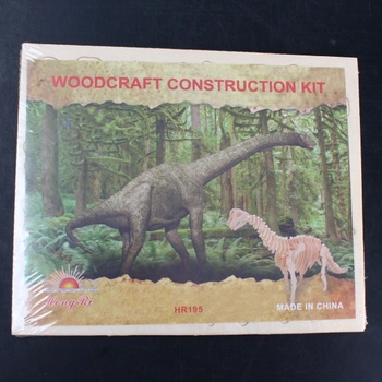 Dětské dřevěné puzzle Lamps 3D Brontosaurus 
