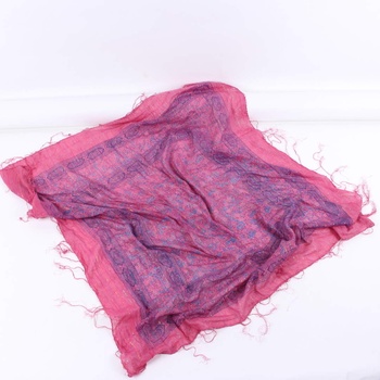 Dámský šátek fialovorůžový